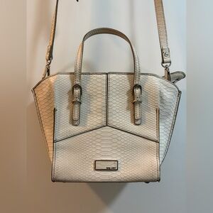 Nine West Beige Textured Satchel
